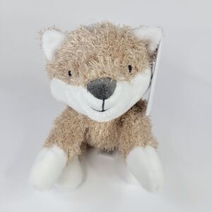 2022 Carters Just One You Tan Brown White Fox Plush Baby Toy Stuffed Lovey Tags